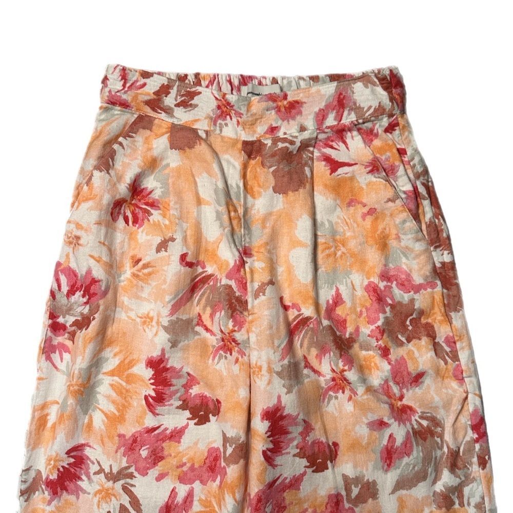 Abercrombie & Fitch Wide Leg Linen Blend Floral Pants Size XS - Picture 4 of 7